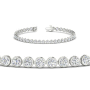 5.50 Carat Diamond Bezel Set Tennis Bracelet